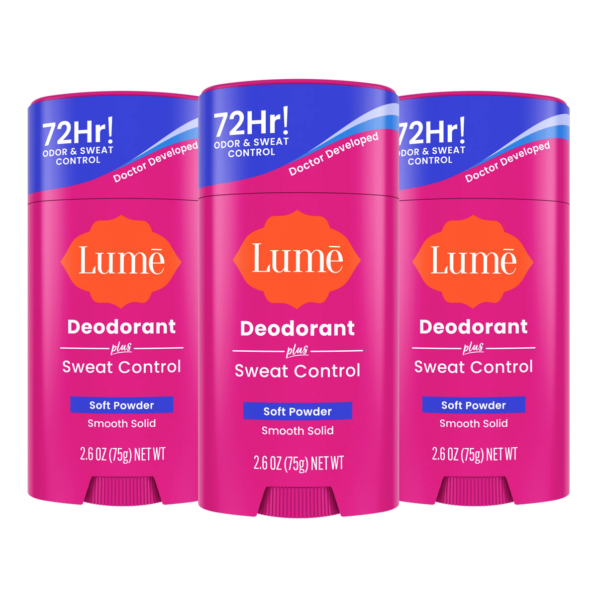 Soft Powder | Sweat Control Solid Deodorant 3-Pack